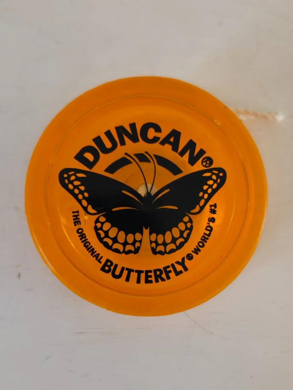 Vintage Duncan Neon Orange Butterfly Yo-Yo 80s-90s